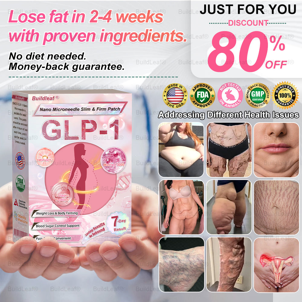 FDA Store | 𝐵uil𝗱𝐿ea𝐟® 𝐆𝐋𝐏-𝟏 Support 𝑁ano 𝑀icroneedle 𝑃atch with Collagen & Matrixyl 3000 丨Obesity,Cardiovascular Diseas, Diabetes, Sleep Apnea, Joint Problems and More